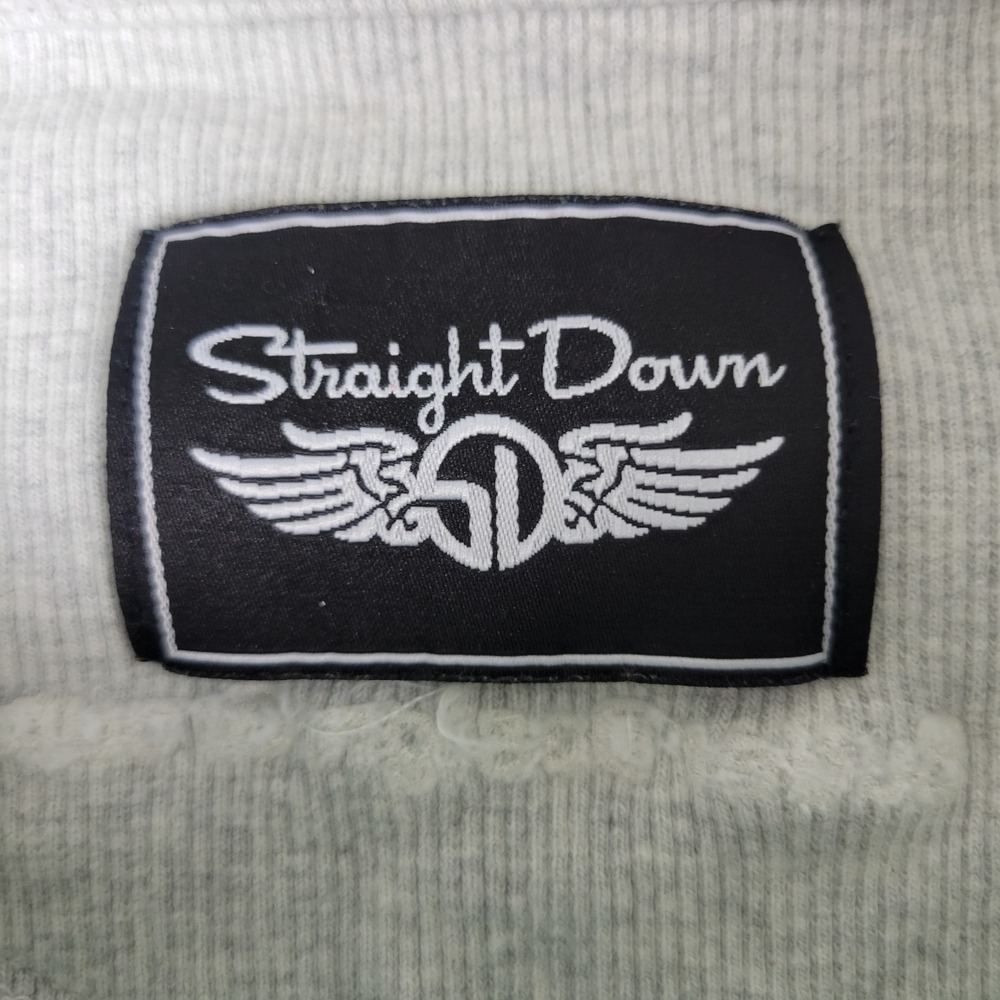 Straight Down Mens 2XL Solid Green Stretch Knit Quarter Zip Long Sleeve - Picture 4 of 7